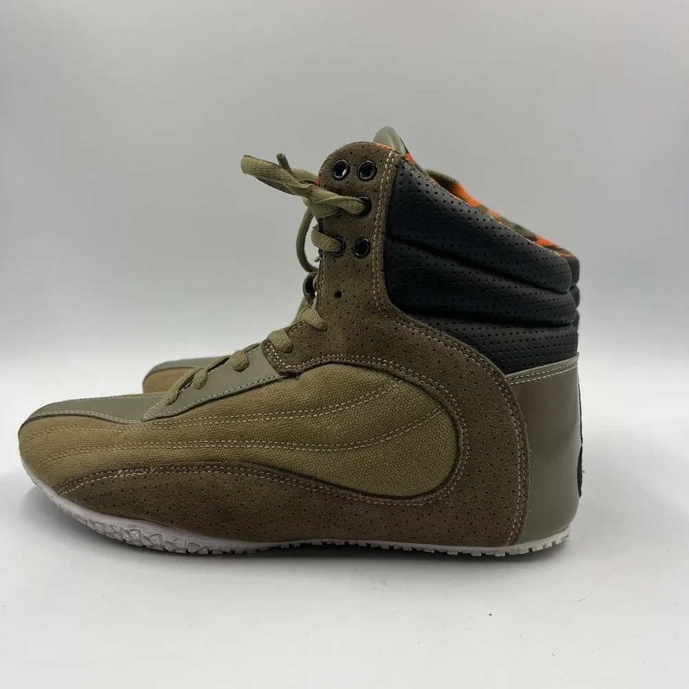Ryderwear Footwear Weightlifting Shoes Olive‎ Green Camo Orange Men's US 5 EUC